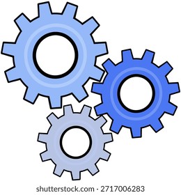 Ilustración vectorial del concepto de ruedas dentadas	