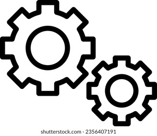 Vector illustration of gears icon set. Settings and industrial technology.