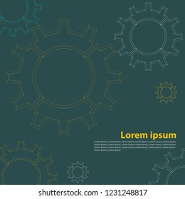 Vector illustration of gears. Infographic vector template. Background vector illustration