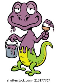 Vector illustration of Gecko cartoon