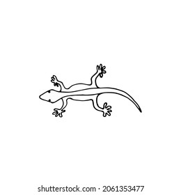 Vector illustration. A gecko isolated on white background.