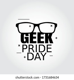 Vector Illustration of Geek Pride Day with Line Art
