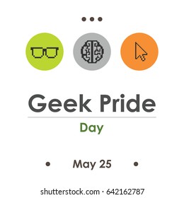 ilustración vectorial del día del orgullo geek en mayo