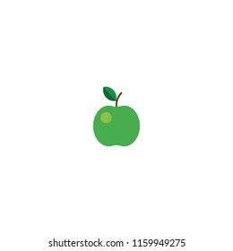 Vector illustration. Geen apple icon.