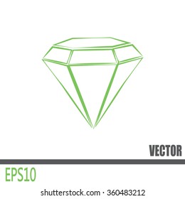 Vector illustration gemstone