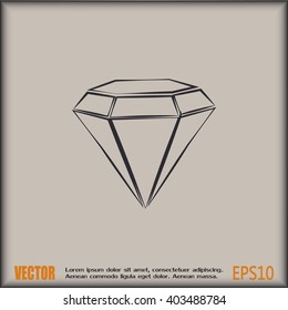 Vector illustration gemstone