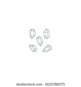 ilustração vetorial da linha de pedra preciosa