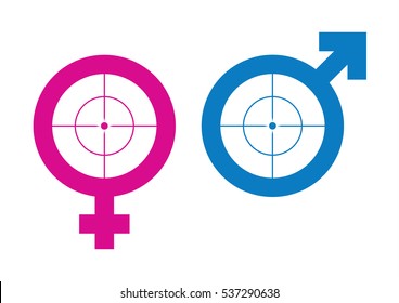 Vector Illustration of gender based targeting
