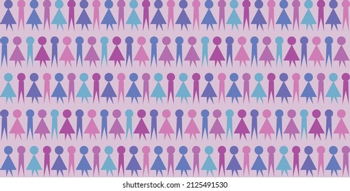 Vector illustration with gender symbols pattern