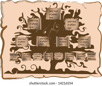 Vector illustration of genealogical tree