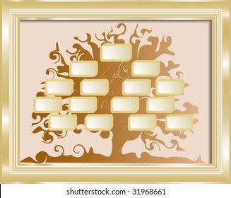 Vector illustration of genealogical tree