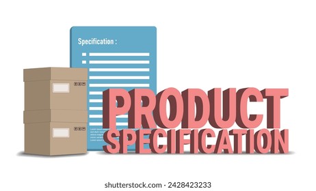 Vector illustration of general Product specification concept. 