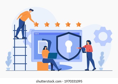 Vector illustration. General rules for data protection GDPR. Control over their personal data vector.