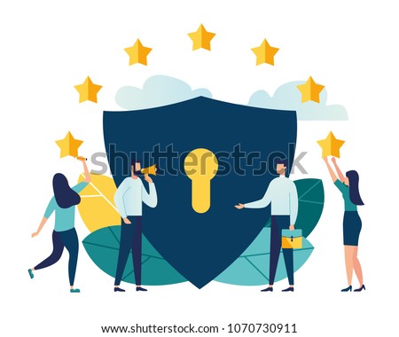 Vector illustration. General rules for data protection GDPR. The European Commission strengthens and unifies the protection of personal data. control over their personal data vector