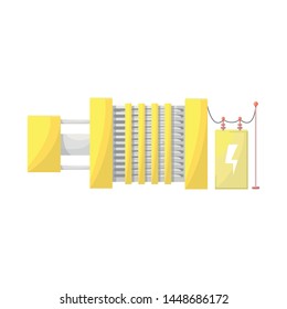 Vector illustration of generator and power sign. Collection of generator and alternator vector icon for stock.