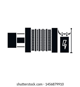 Vector illustration of generator and power symbol. Generator and alternator stock vector illustration.