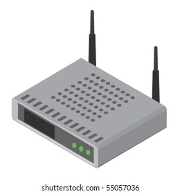 Vector illustration of generic cable modem