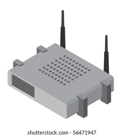Vector illustration of generic cable modem