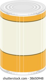 a vector illustration of a generic canned good