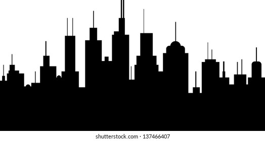 A Vector Illustration Of A Generic City Skyline