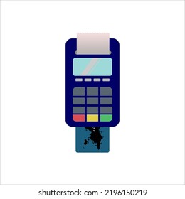 Vector illustration of generic credit card reader device EDC card swipe