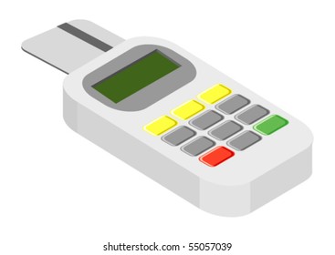 Vector illustration of generic credit card reader device