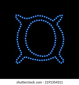 Vector illustration of generic currency symbol with neon effect.