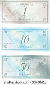 Vector illustration of a generic money note design