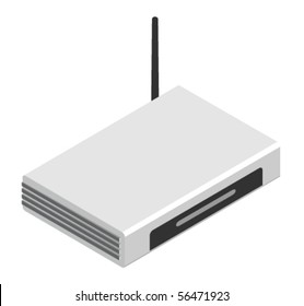 Vector illustration of generic router