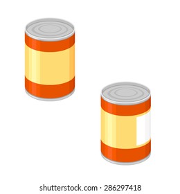 A vector illustration of a generic tin can.
Tin Can Icon Illustration.
Tinned goods preserved.