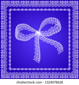 vector illustration of gentle lace. lace openwork pattern. luxury elegant design element