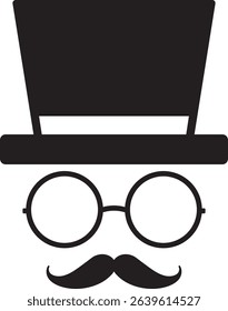 Vector illustration of gentleman icon, father's day icon