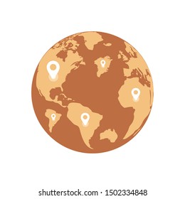 Vector illustration of geo targeting & map location concept