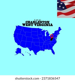 Ilustración vectorial del mapa geográfico de los estados de EE.UU. y nombres de sus capitales