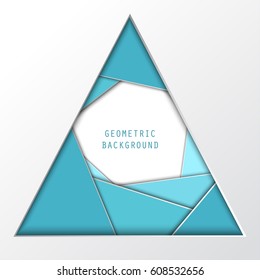 Vector Illustration of Geometric  abstract Background for Design, Website, Background, Banner. Paper origami Elements. Cartoon Template