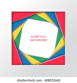 Vector Illustration of Geometric  abstract Background for Design, Website, Background, Banner. Paper origami Elements. Cartoon Template