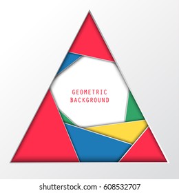 Vector Illustration of Geometric  abstract Background for Design, Website, Background, Banner. Paper origami Elements. Cartoon Template