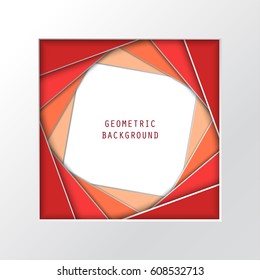 Vector Illustration of Geometric  abstract Background for Design, Website, Background, Banner. Paper origami Elements. Cartoon Template