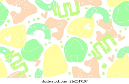 Vector illustration. Geometric abstraction. Various geometric shapes. Pattern. Light background