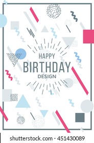 vector illustration geometric background for holidays and party birthday art deco colorful 