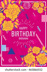 vector illustration geometric background for holidays and party birthday art deco colorful 