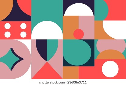 vector illustration of geometric background, unique and abstract shapes