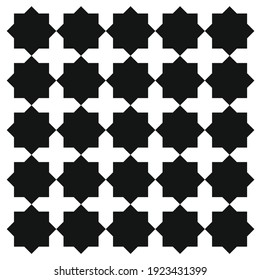 Rectángulo geométrico de patrón blanco y negro de ilustración vectorial. Patrón vectorial sin cable. Fondo geométrico abstracto. Estructura de la rejilla lineal a partir de rectángulos