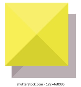 Vector illustration of geometric depiction of neat orange yellow Egyptian pyramid shape. 4000x4000 pixel perfect.