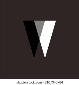 vector illustration. geometric design shaped like letters. can also be used for company logos with modern and minimalist themed logos