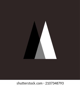 vector illustration. geometric design shaped like letters. can also be used for company logos with modern and minimalist themed logos