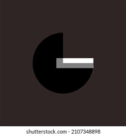 ilustración vectorial. diseño geométrico en forma de letras. también puede utilizarse para logotipos de empresas con logotipos temáticos modernos y minimalistas