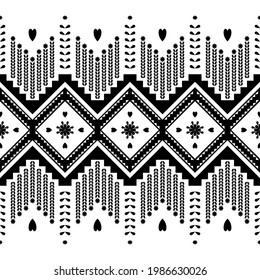 Ilustración vectorial. Patrón geométrico étnico oriental sin fisuras. Diseño para tela, cortina, fondo, alfombra, papel pintado, ropa, envoltura, Batik.