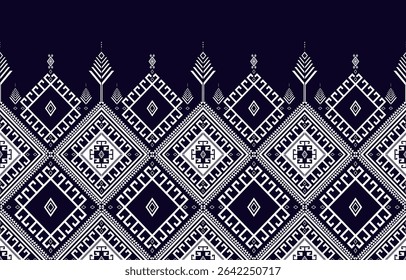 Vector illustration of geometric or ethnic seamless pattern traditional design for background or wallpaper,carpet,batik,textile,pillowcases,embroidery style.
