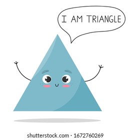 Vector illustration of a geometric figure character for children learning.